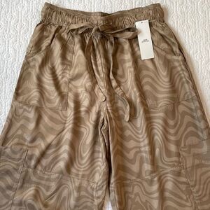 Urban Outfitters Taupe Swirl Wide Leg Pants